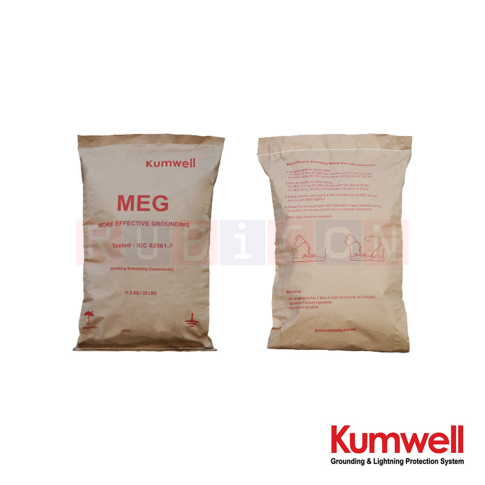 KUMWELL GRMEG-25 LBS ผงปรับสภาพดิน (More Effective Grounding (MEG) ถุง 11.5 กก. Use with Copper/Stainless Steel Conductor