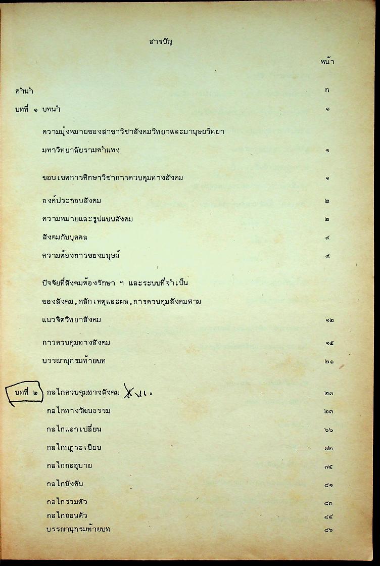 การควบคุมทางสังคม