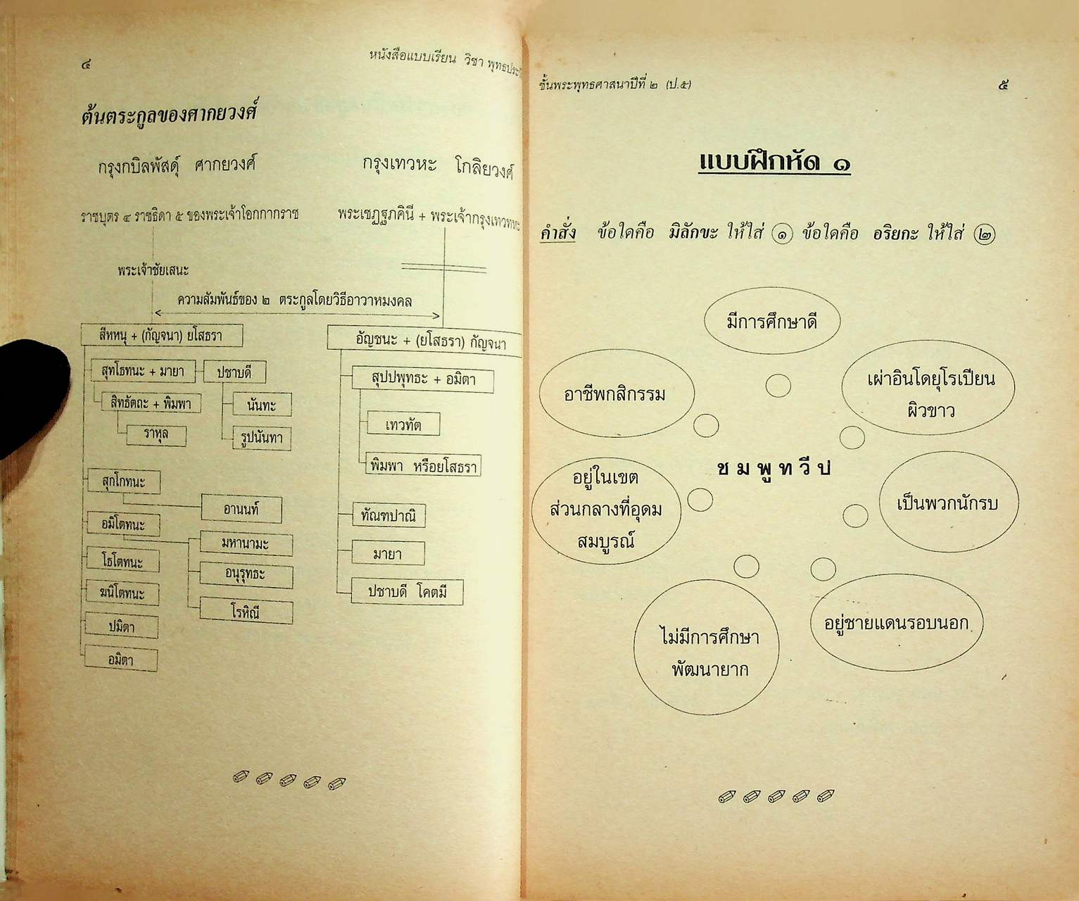 หนังสือแบบเรียนพระพุทธศาสนา วิชา พุทธประวัติ ชั้นพระพุทธศาสนาปีที่ ๒ (ป.๕)