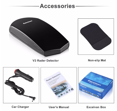 Excelvan V3 เรดาร์ตรวจจับ ที่ตรวจจับความเร็วรถ