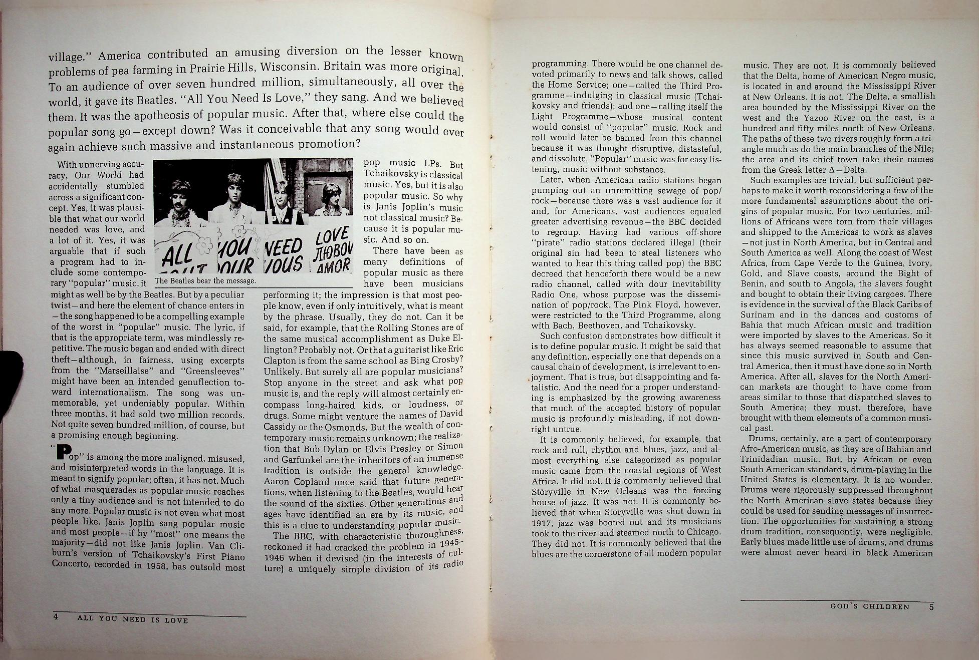 All You Need Is Love : The Story of Popular Music