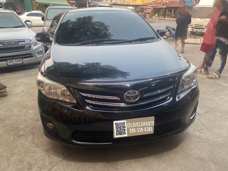 พรมปูพื้นรถยนต์ 6D พรมVIPด้ายคู่ Toyota Altis 2012 พรมสีเขียวด้ายทอง ด้ายคู่