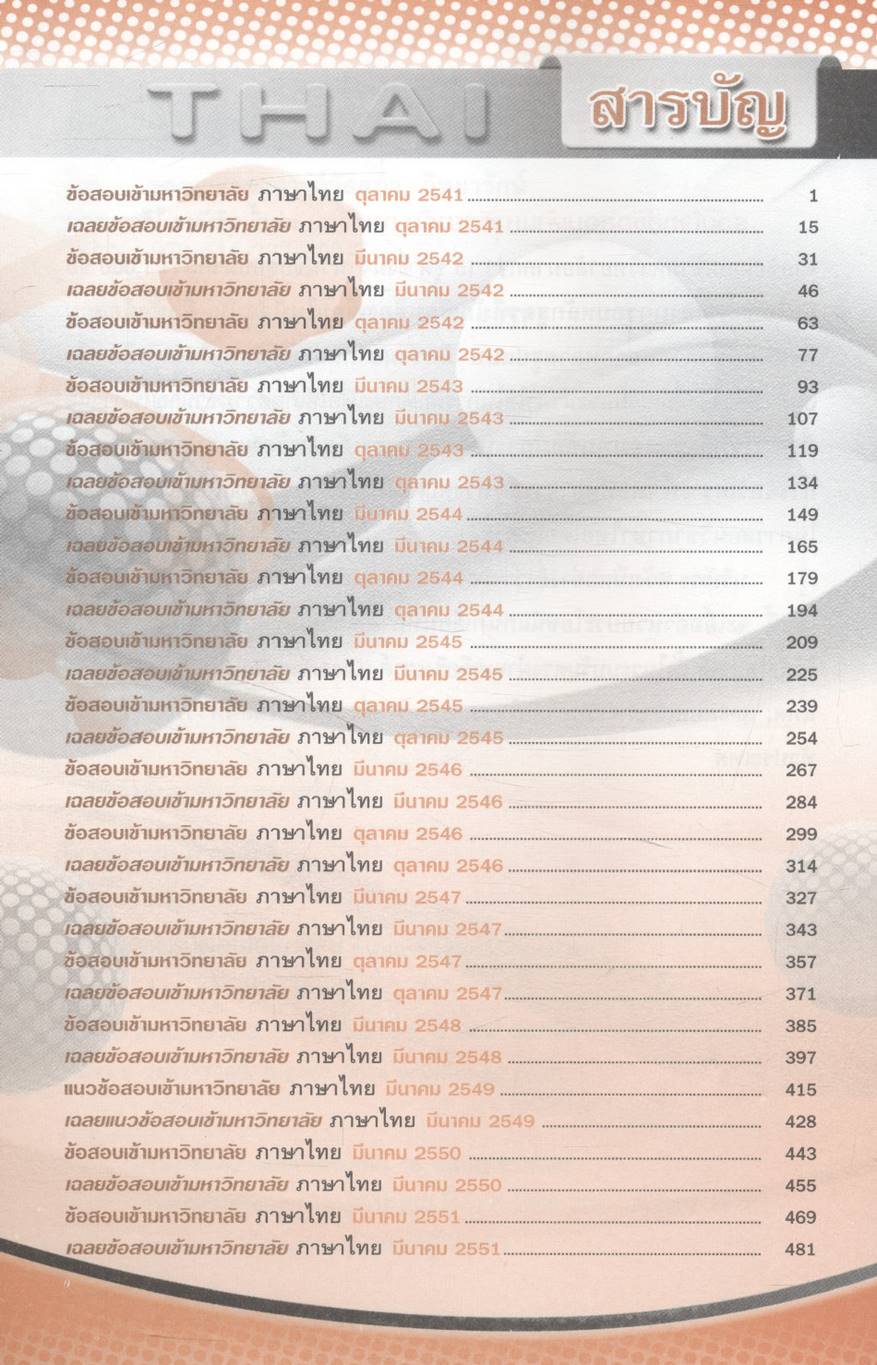 รวมโจทย์ข้อสอบเข้ามหาวิทยาลัย ภาษาไทย