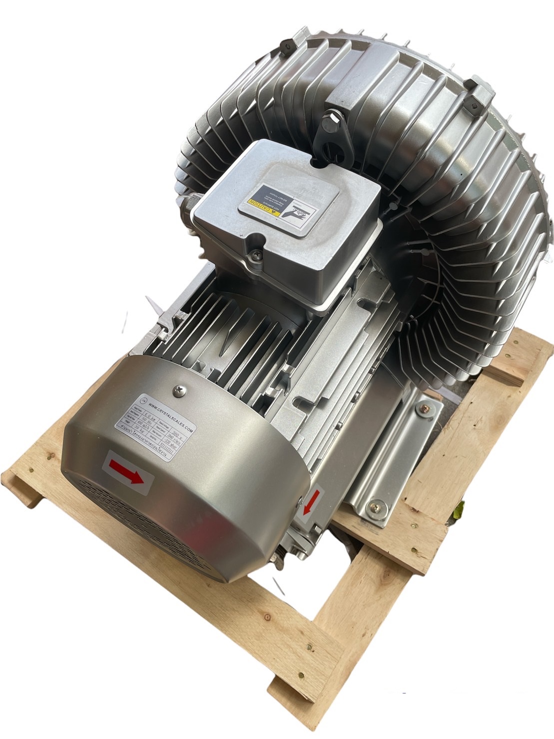 พัดลมโบรเวอร์เป่าอากาศ และ ดูดอากาศ Ring Blower CTA 4.0 Kw 380 V ขนาด 5 แรงม้า(4.0 KW)ใช้เติมอากาศในบ่อ เพาะเลี้ยงสัตว์น้ำ โรงงานอุตสาหกรรม