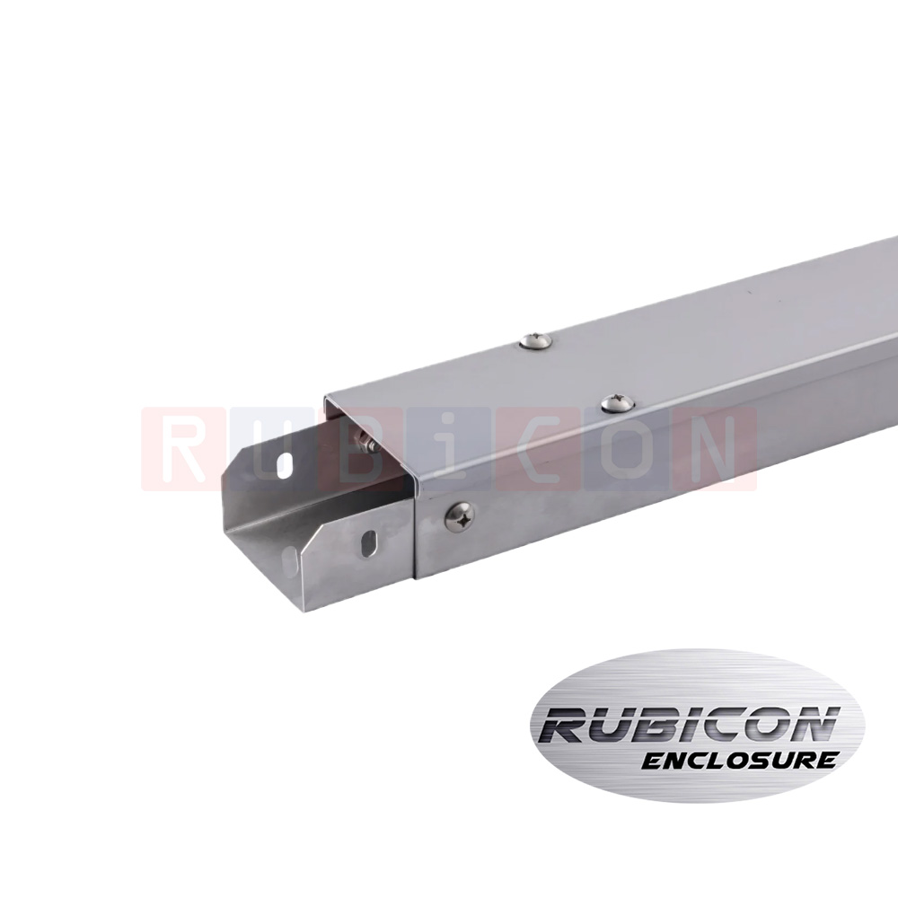 RWW-07 รางวายเวย์สแตนเลส Size:W100 x H50 mm. 2440 mm. (4″x 2″x 8 ฟุต) Sus304 Thickness 1.0 mm ( Wire Way & Cover Stainless )