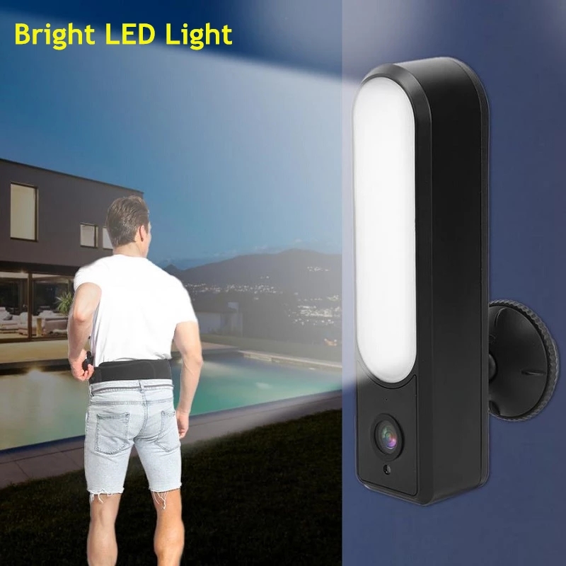 Floodlight Smart Camera Outdoor กล้องวงจรปิดแบบ 2 ทาง มีไมค์ในตัว ไร้สายเชื่อมต่อผ่านไวไฟ smart life /Tuya