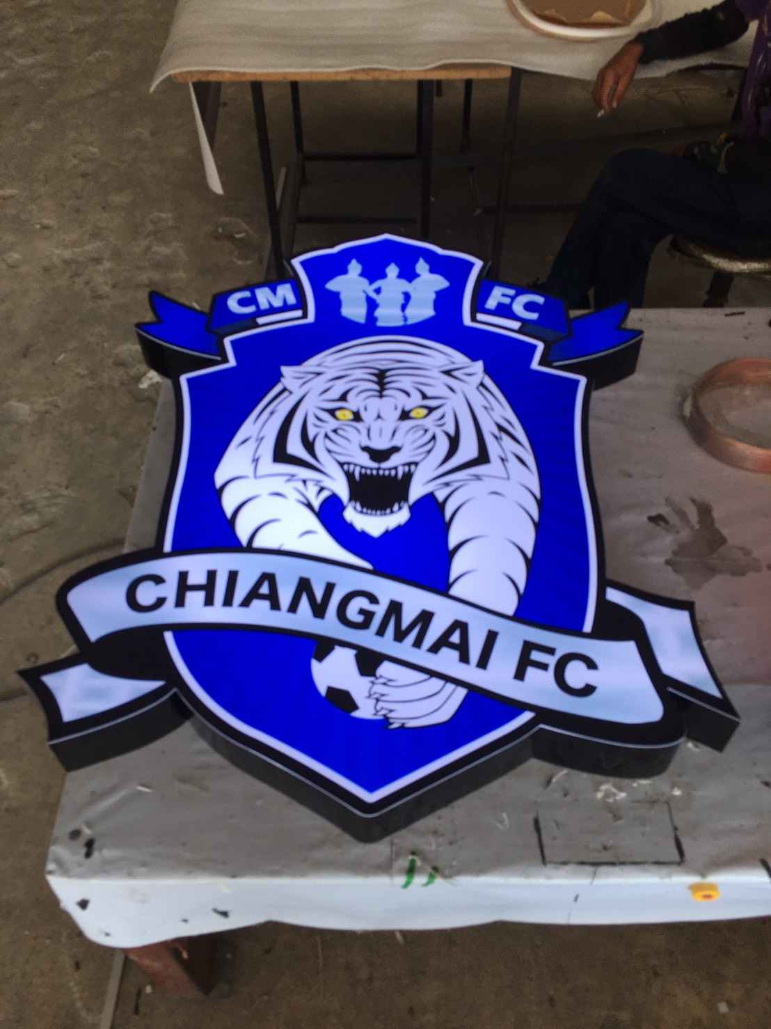 ป้ายไฟโลโก้อลูมิเนียมแอลอีดี งานCHIANGMAI FC