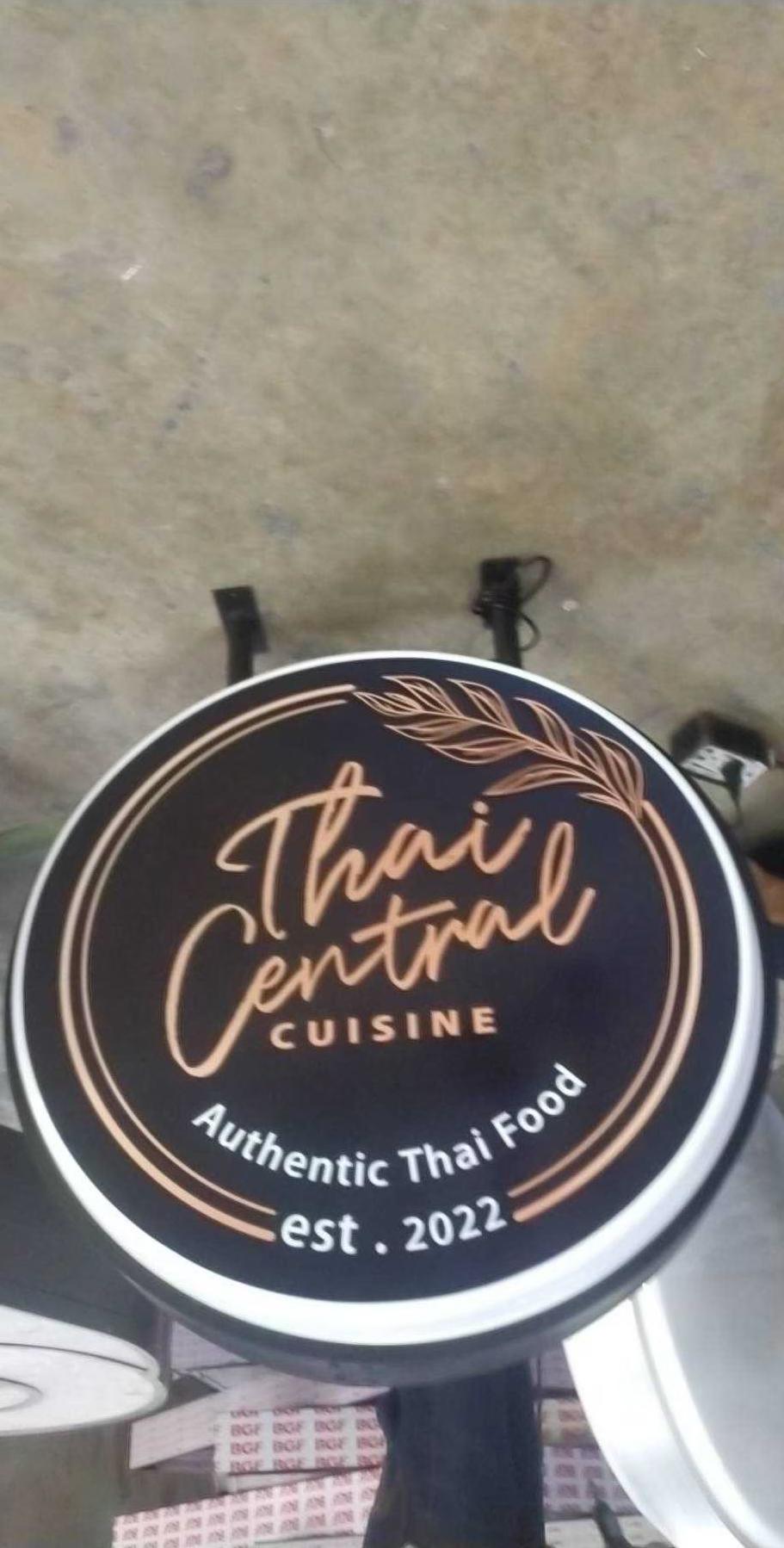 ป้ายตู้ไฟวงกลม ป้ายกล่องไฟวงกลม ป้ายหน้าร้าน Thai Central Cuisine