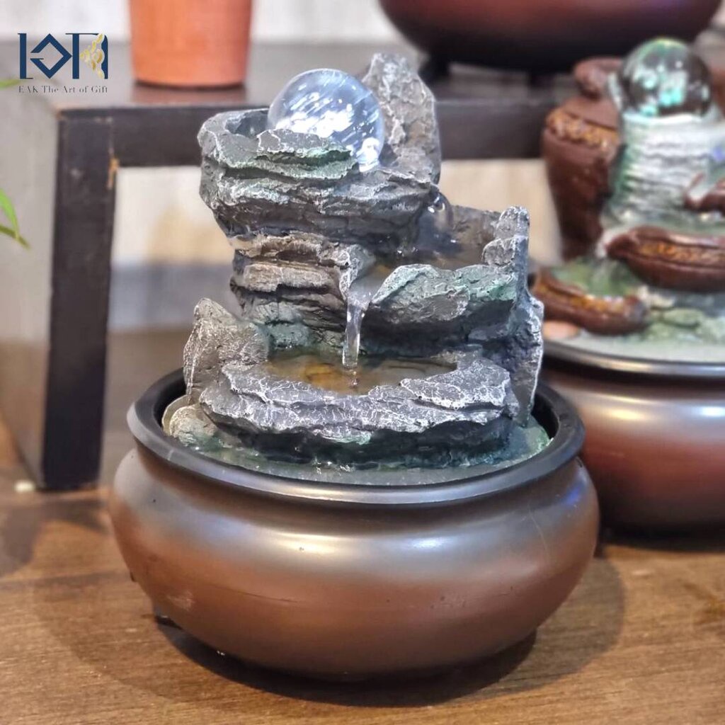 ชุดน้ำพุตั้งโต๊ะ รุ่นธรรมชาติหัวเสียบUSB ขนาดเล็กๆเสริมฮวงจุ้ย ตกแต่งบ้านเสริมฮวงจุ้ย น้ำตกน้ำล้นของขวัญมงคล