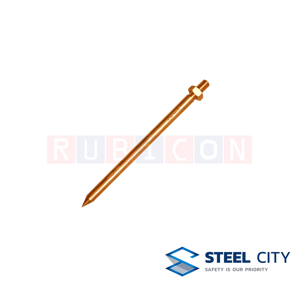 STEEL CITY FPCUP GR33 กราวด์รอดชุบแดง Ø 3/4" X 300 cm. (COPPER ELECTROLYZED GROUND ROD)