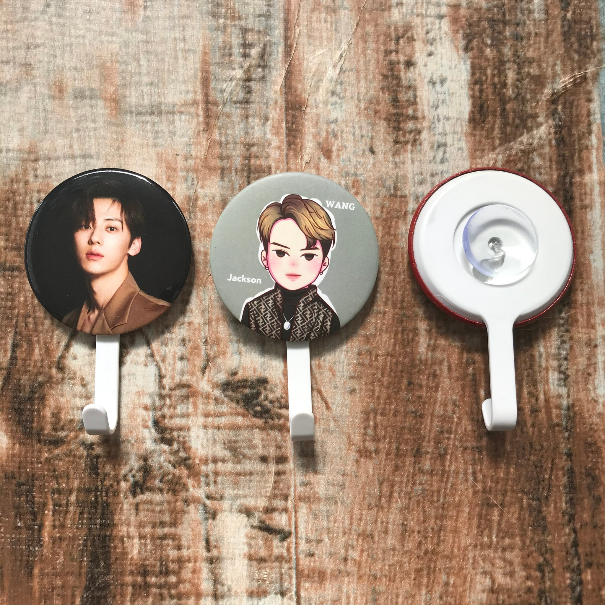 ที่แขวนของ มี2แบบแบบติดกระจก / ติดตู้เย็น วงกลมขนาด 5.8cm