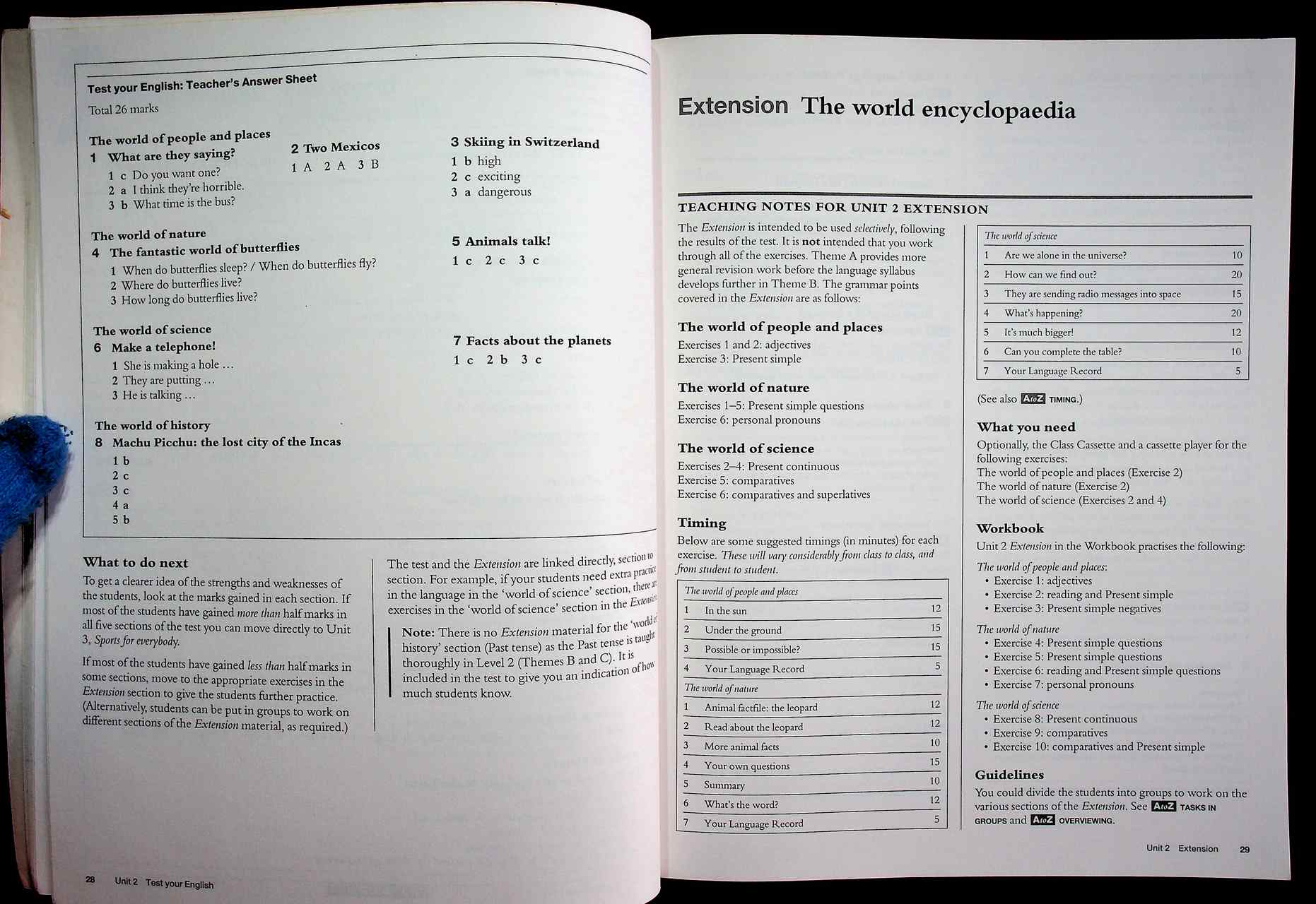 CAMBRIDGE ENGLISH for SCHOOLS Teacher's Book Two
