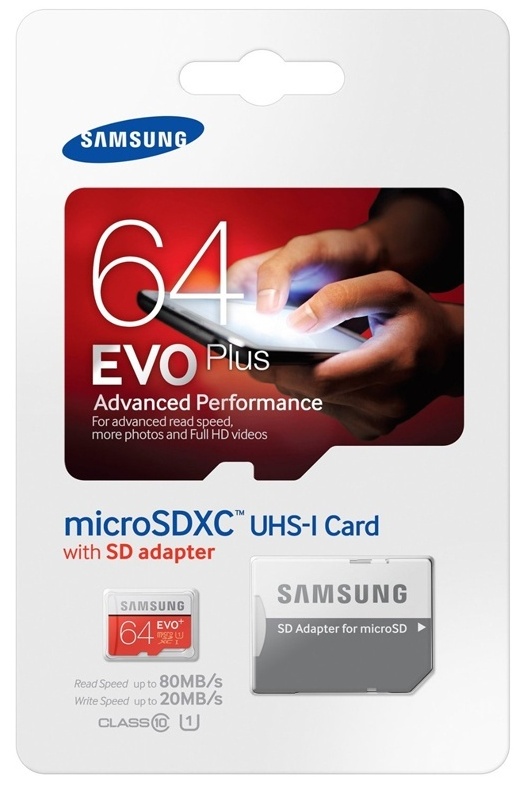64 GB MICRO SD CARD EVO PLUS SAMSUNG CLASS 10