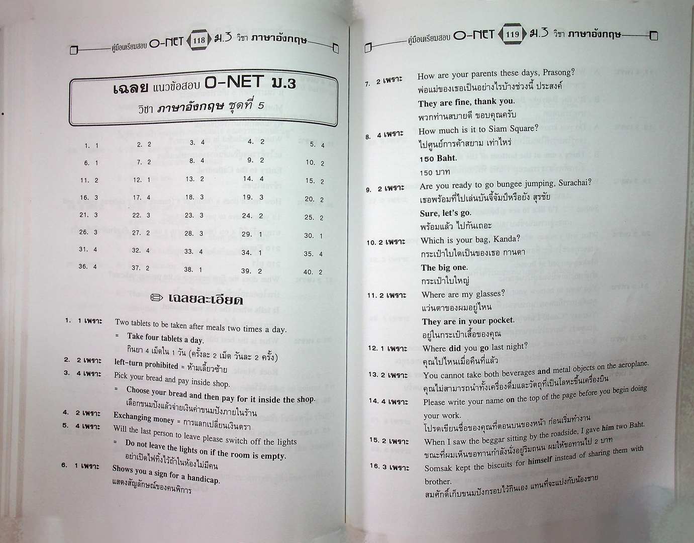 คู่มือ เตรียมสอบ O-NET ภาษาอังกฤษ ม.3