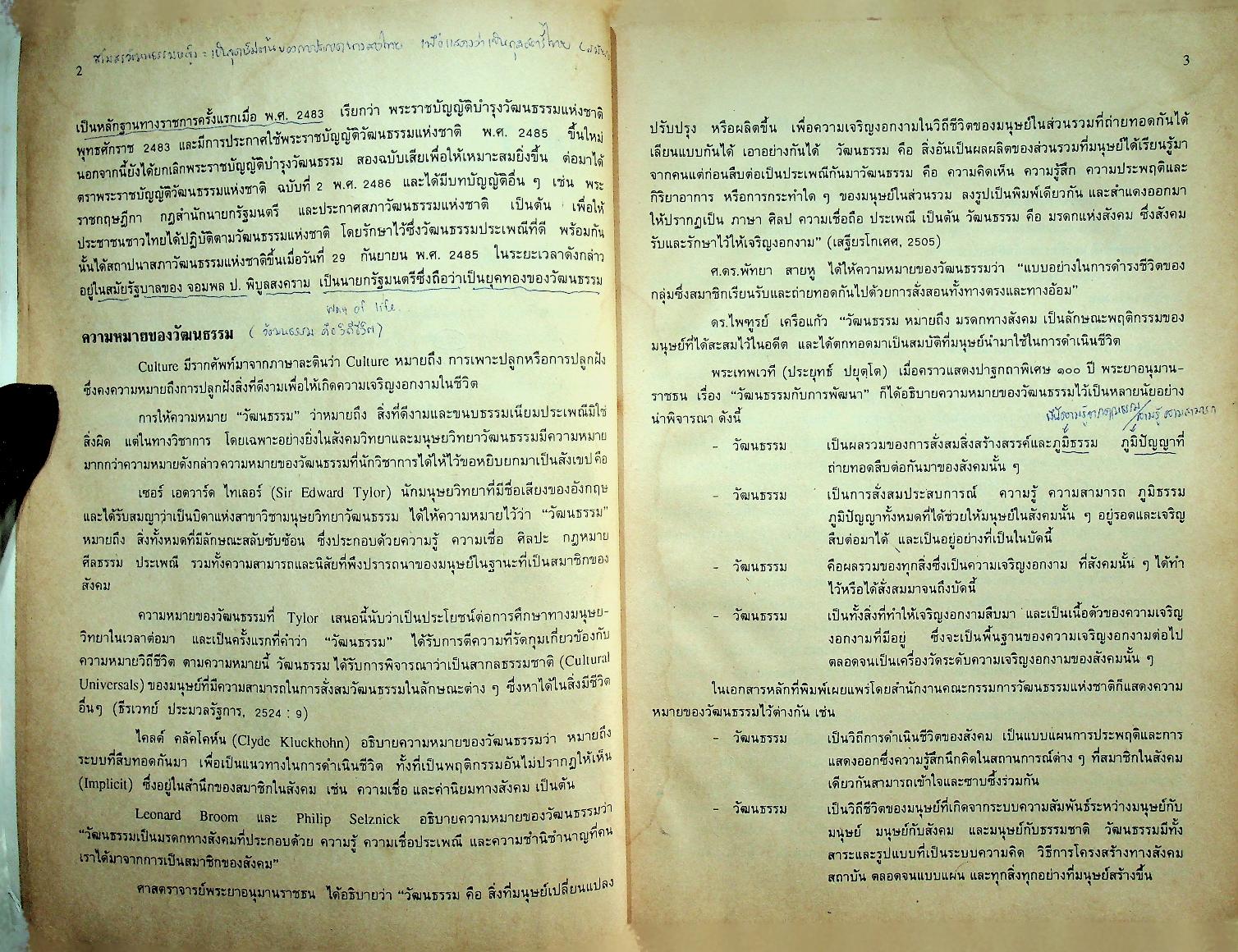คู่มือประกอบการเรียน พื้นฐานวัฒนธรรมไทย