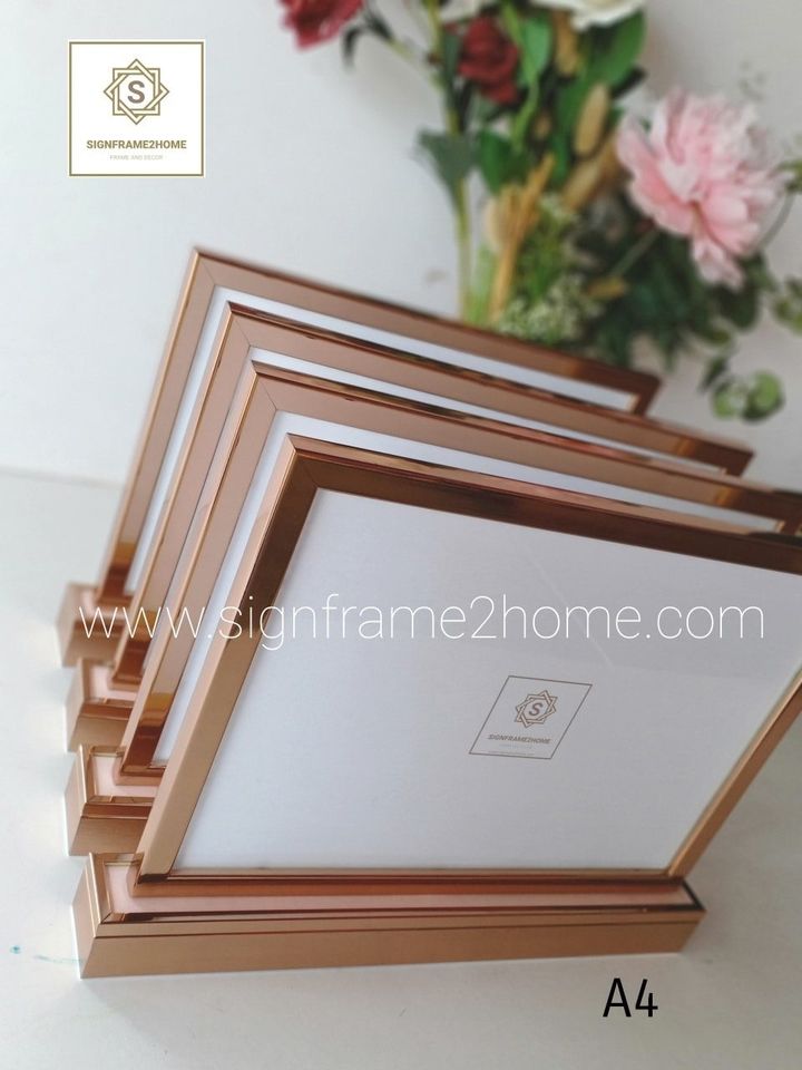กรอบฐานตั้งไม้สี โรสโกล ใส่ประกาศนียบัตร ภาพ ขนาด A4