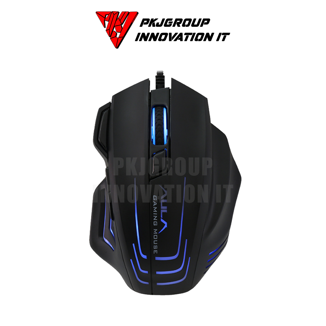เมาส์เกมมิ่ง Aula S18 DPI 4ระดับ เมาส์เมมโมรี่ ทรงโค้งสูง จับถนัดมือ ตัวถ่วงน้ำหนัก 5 ชิ้น ปก. 2 ปี