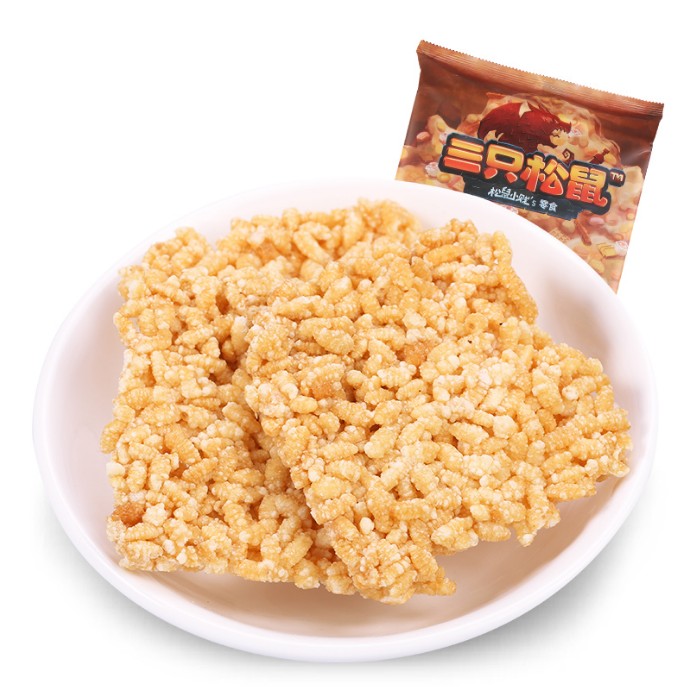 ขนมข้าวพองอบกรอบ ตรากระรอก 三只松鼠 260g