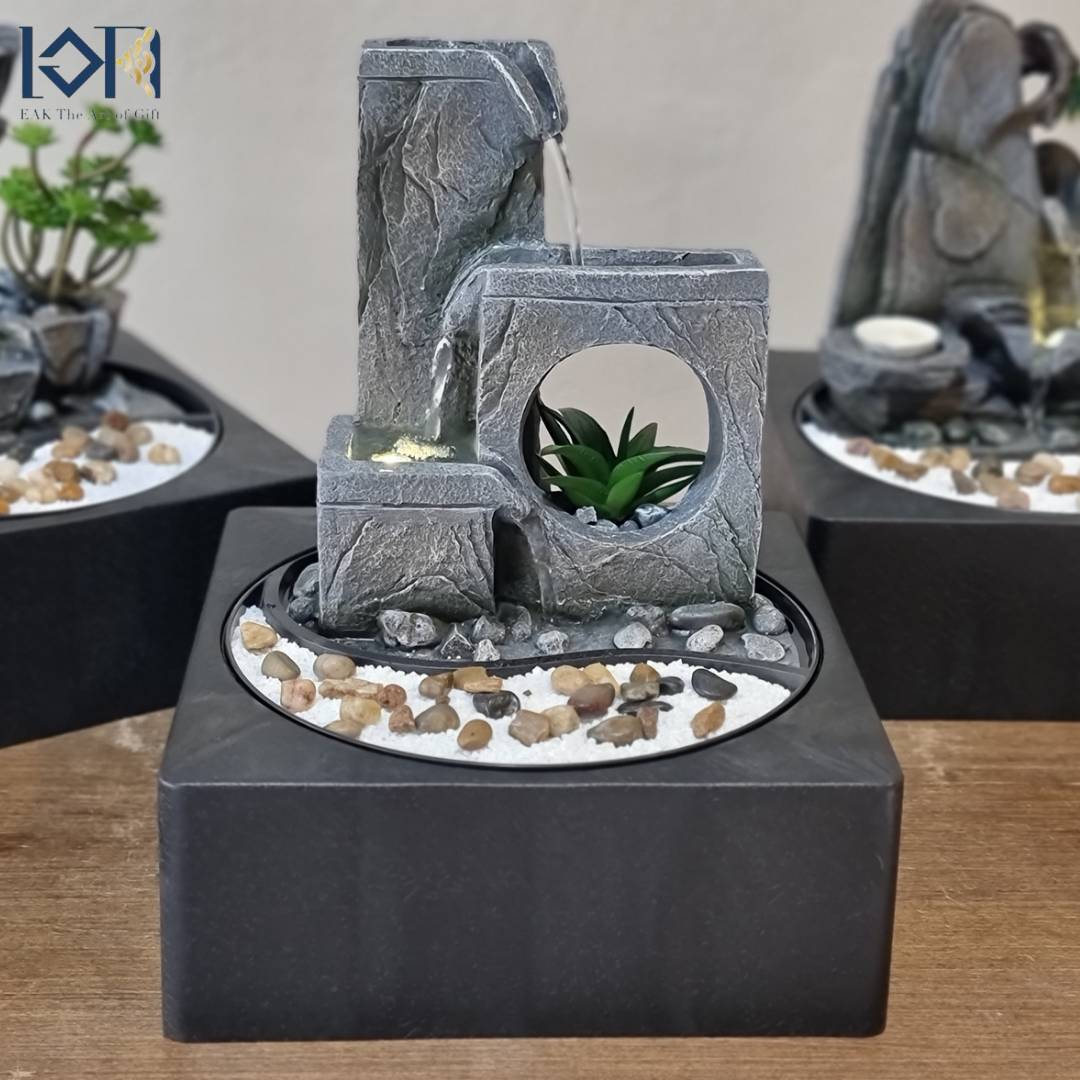 น้ำพุตั้งโต๊ะ รุ่นรหัสสินค้า1239017L-1 อ่างน้ำล้นตั้งโต๊ะตกแต่งบ้าน เสริมฮวงจุ้ยโชคลาภ ของขวัญ