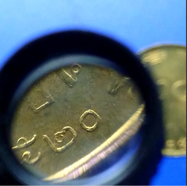 เหรียญ 25 สตางค์ทองเหลืองรวงข้าว ชุด 2 เหรียญ(๒ เหลี่ยม ๐ เหลี่ยม-๒ กลม ๐ เหลี่ยม) 2520 unc