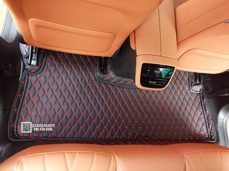 พรมปูพื้นรถยนต์ 6D Deepal S07 สีดำด้ายแดงVVIP