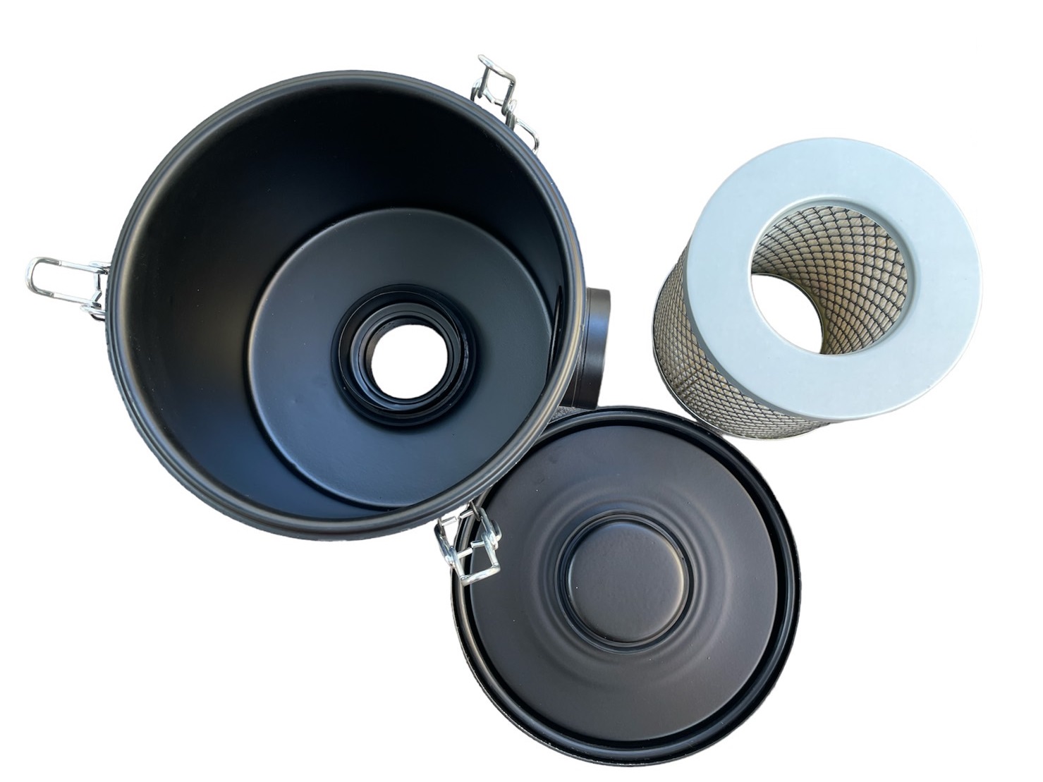 Vacuum filter สำหรับ Ring Blower หรือปั๊ม Vacuum แบบอื่นๆต่อเข้ากับ Inlet ของเครื่อง (Inlet dust filter )