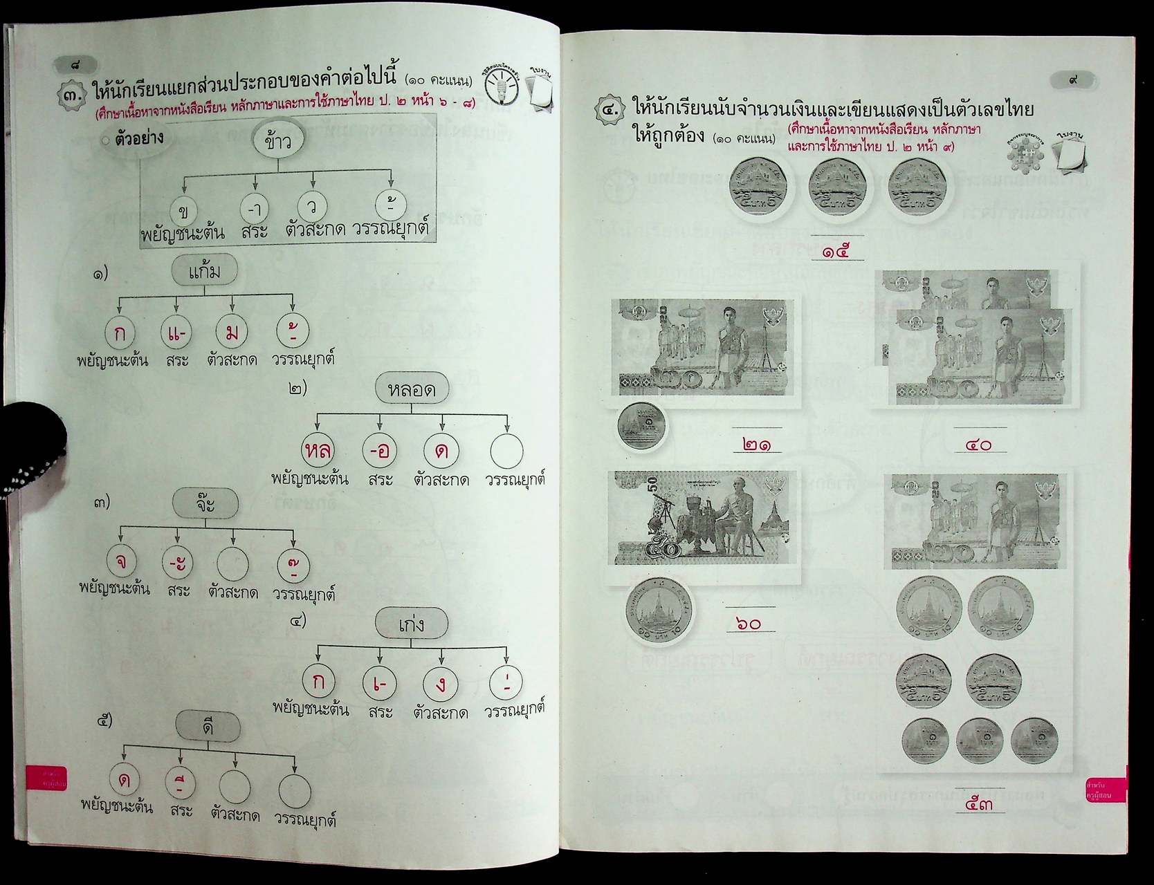 คู่มือครูหนังสือแบบฝึกหัด ภาษาไทย ชั้นประถมศึกษาปีที่ ๒ ตามหลักสูตรแกนกลางการศึกษาขั้นพื้นฐาน พุทธศักราช ๒๕๕๑