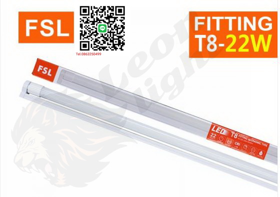 G-1-หลอดพร้อมราง FSL-FITTING-T8-22W-MK แสงขาวและวอร์มไวท์