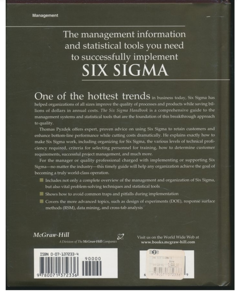 THE SIX SIGMA HANDBOOK
