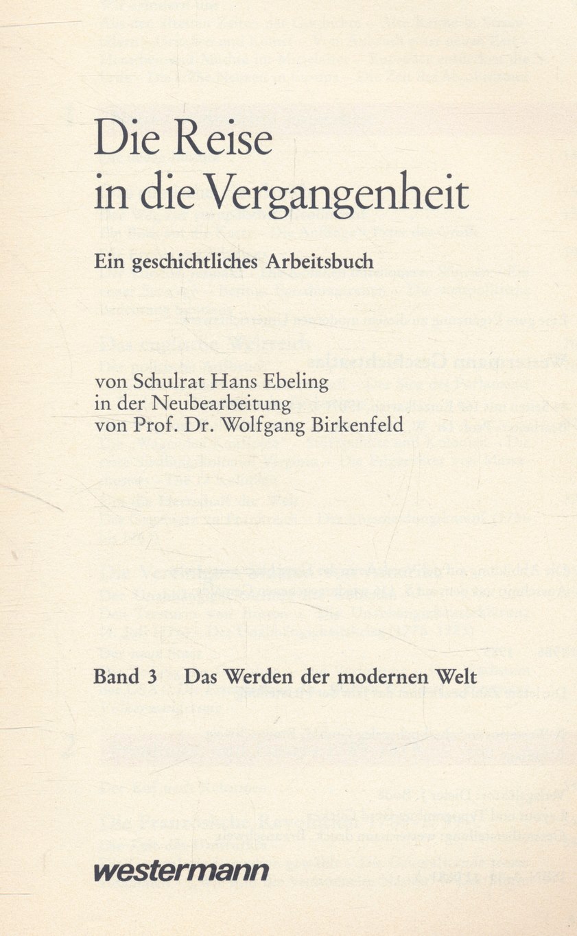 DIE REISE IN DIE VERGANGENHEIT BAND 3 (ฉบับภาษาเยอรมัน)