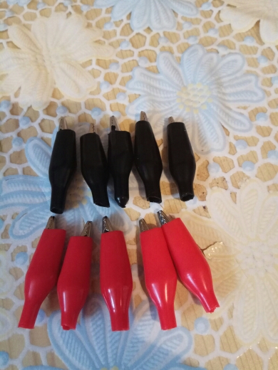 ปากคีบจระเข้ ดำ แดง Alligator Clip 2 ชิ้น