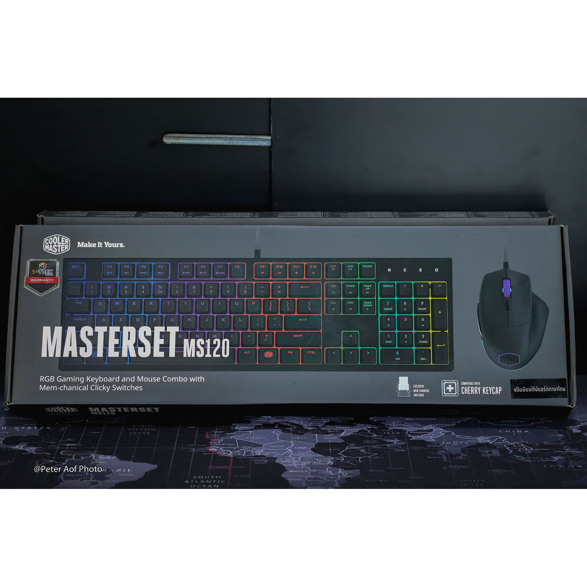 Coolermaster MASTERSET MS120 ชุดเมาส์คีย์บอร์ดเกมส์มี RGB