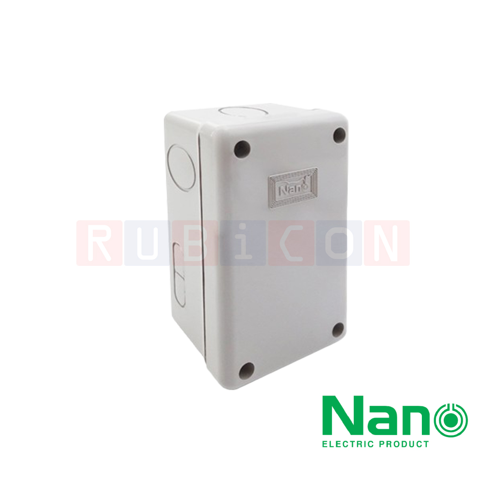 NANO-201W กล่องพลาสติกกันน้ำ สีขาว ขนาด 2x4x2" (74.80x125x48.50 mm.)