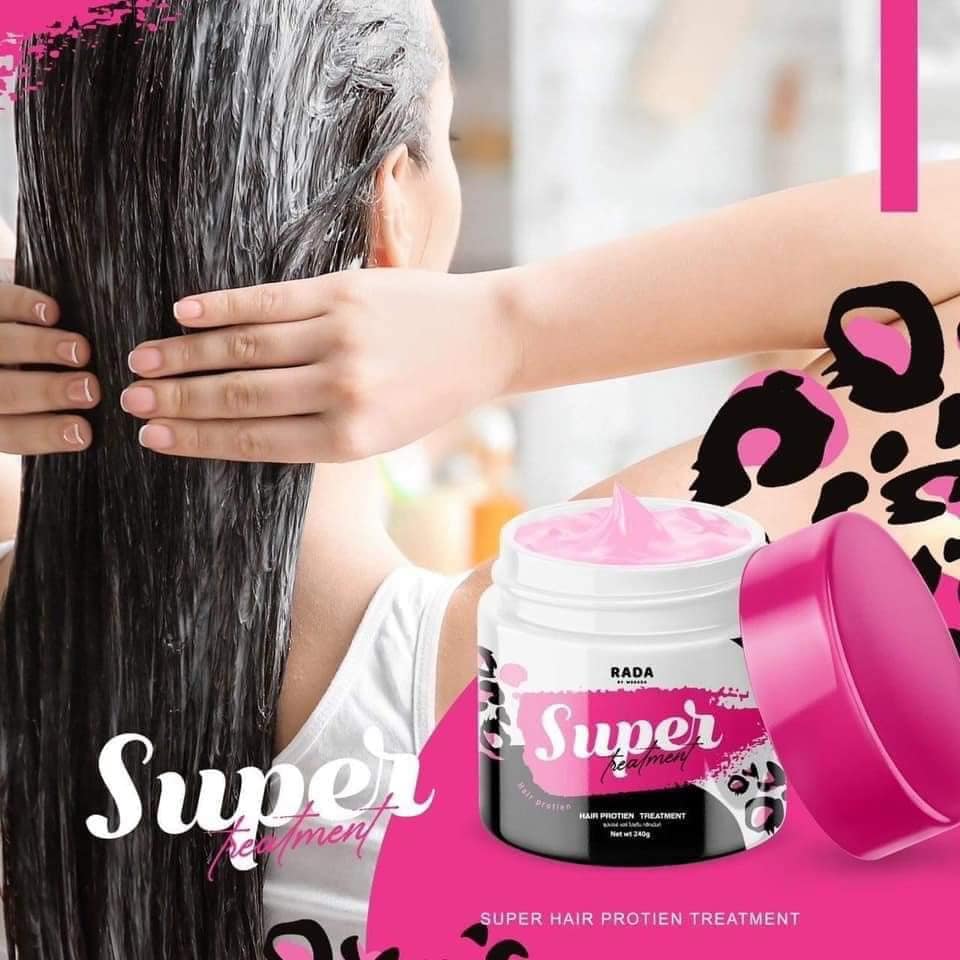 ทรีทเม้นท์นมม้า เร่งผมยาวX2Super treatment Rada 240g.