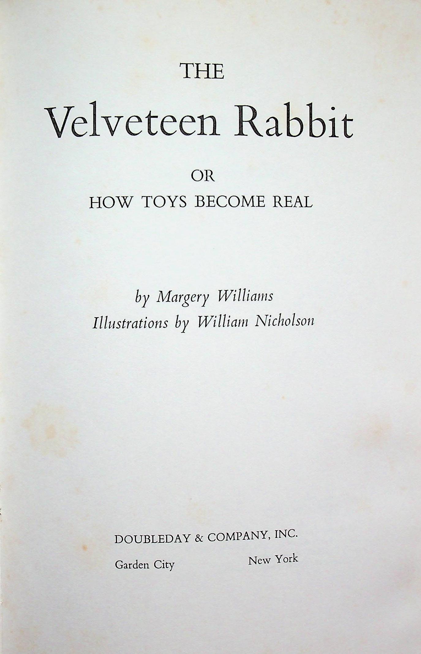 The VELVETEEN RABBIT