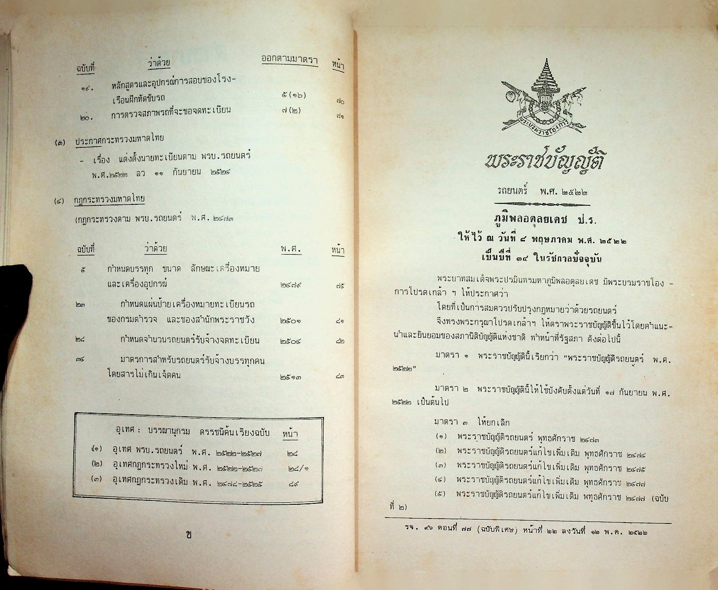 พระราชบัญญัติ รถยนต์ พ.ศ. ๒๕๒๗