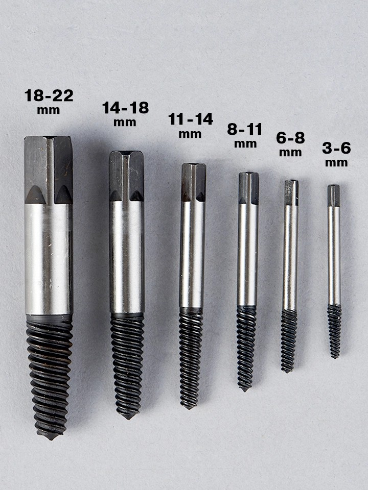 รหัสสินค้า 133 ชุดเครื่องมือถอนเกลียวซ้าย / ชุด 6 ชิ้น