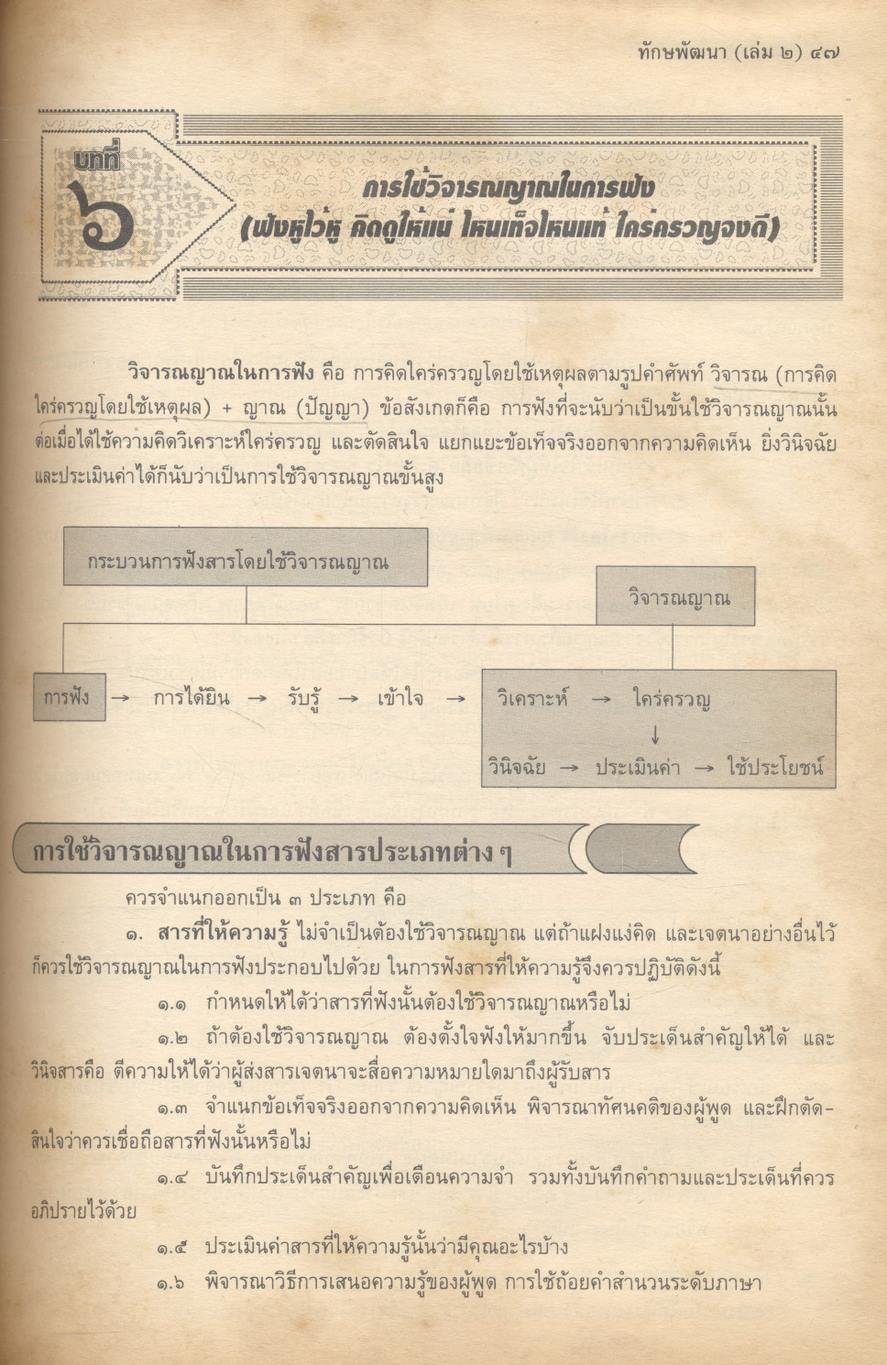 ภาษาไทย สาระสังเขปภาษาไทย ม.๕ {ท ๕๐๓ และ ท ๕๐๔} (ชุด ทักษพัฒนา และชุด วรรณวิจักษณ์) เล่ม ๒