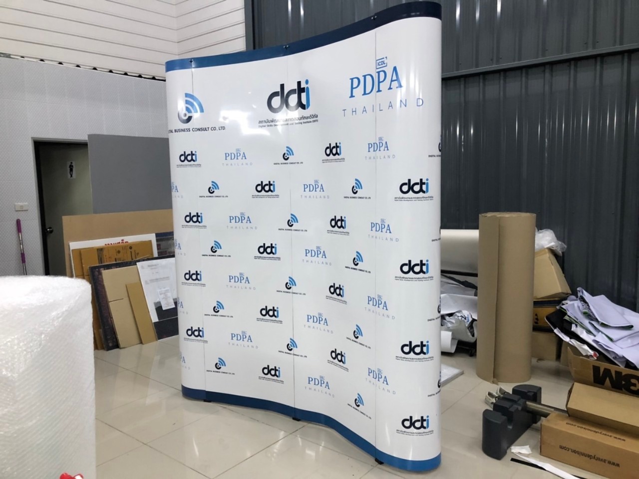 งานป้ายชุดนิทรรศการ ป้ายPOPUP งานสถาบันพัฒนาและทดสอบทักษะดิจิทัล