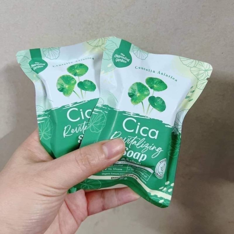 สบู่ใบบัวบกชิก้า CICA สูตรออแกนิค ปริมาณ50g.