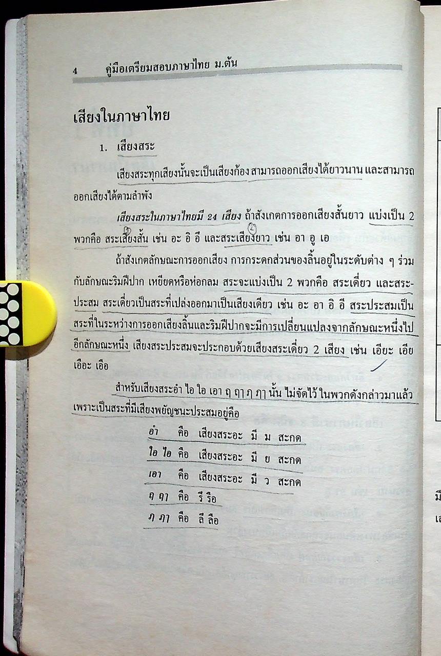 คู่มือเตรียมสอบ ภาษาไทย ม.ต้น