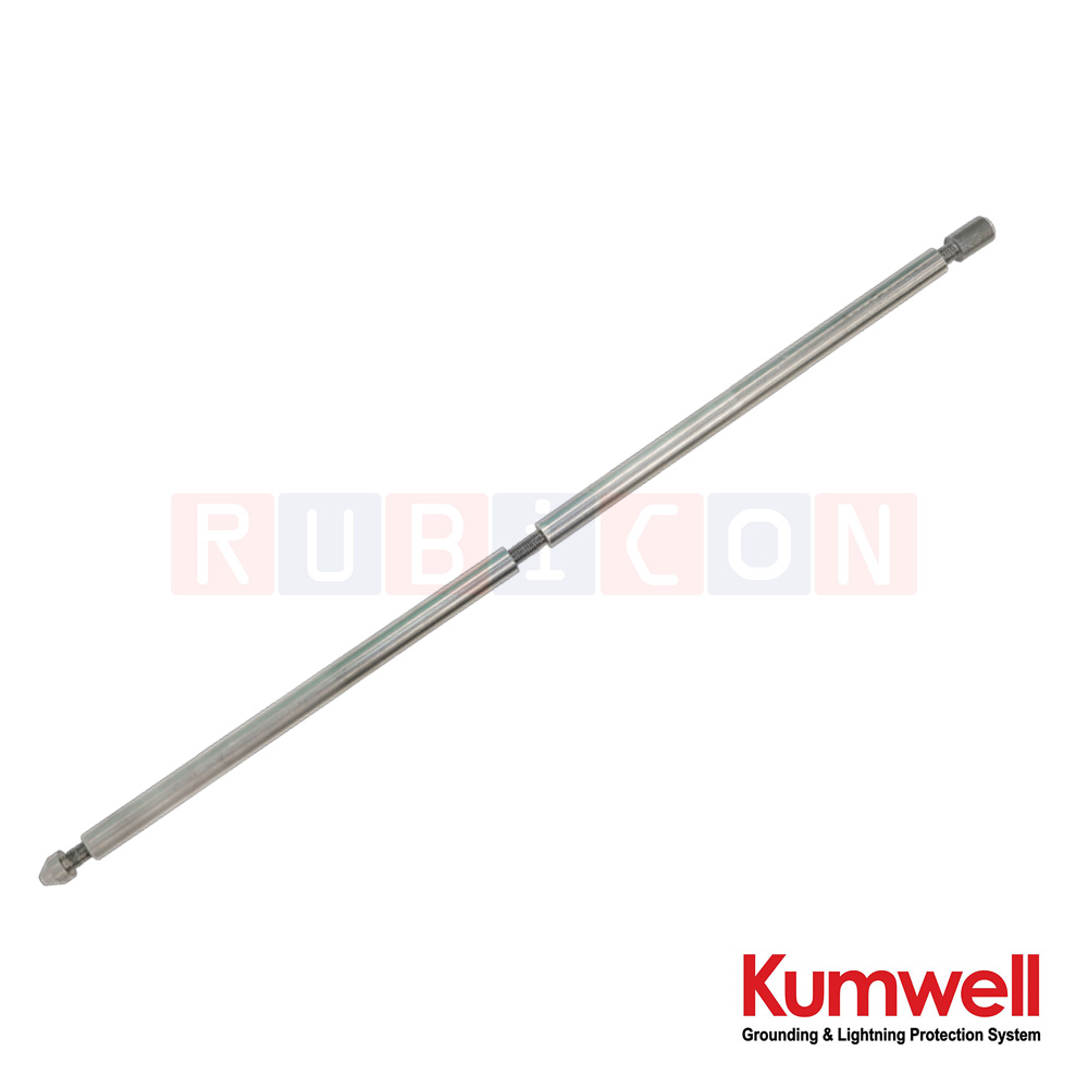 KUMWELL GRSS 2010 แท่งกราวด์ร็อดสแตนเลส (Ground Rod Stainless Steel (316L)) ขนาด 20 mm ความยาว 1000 mm