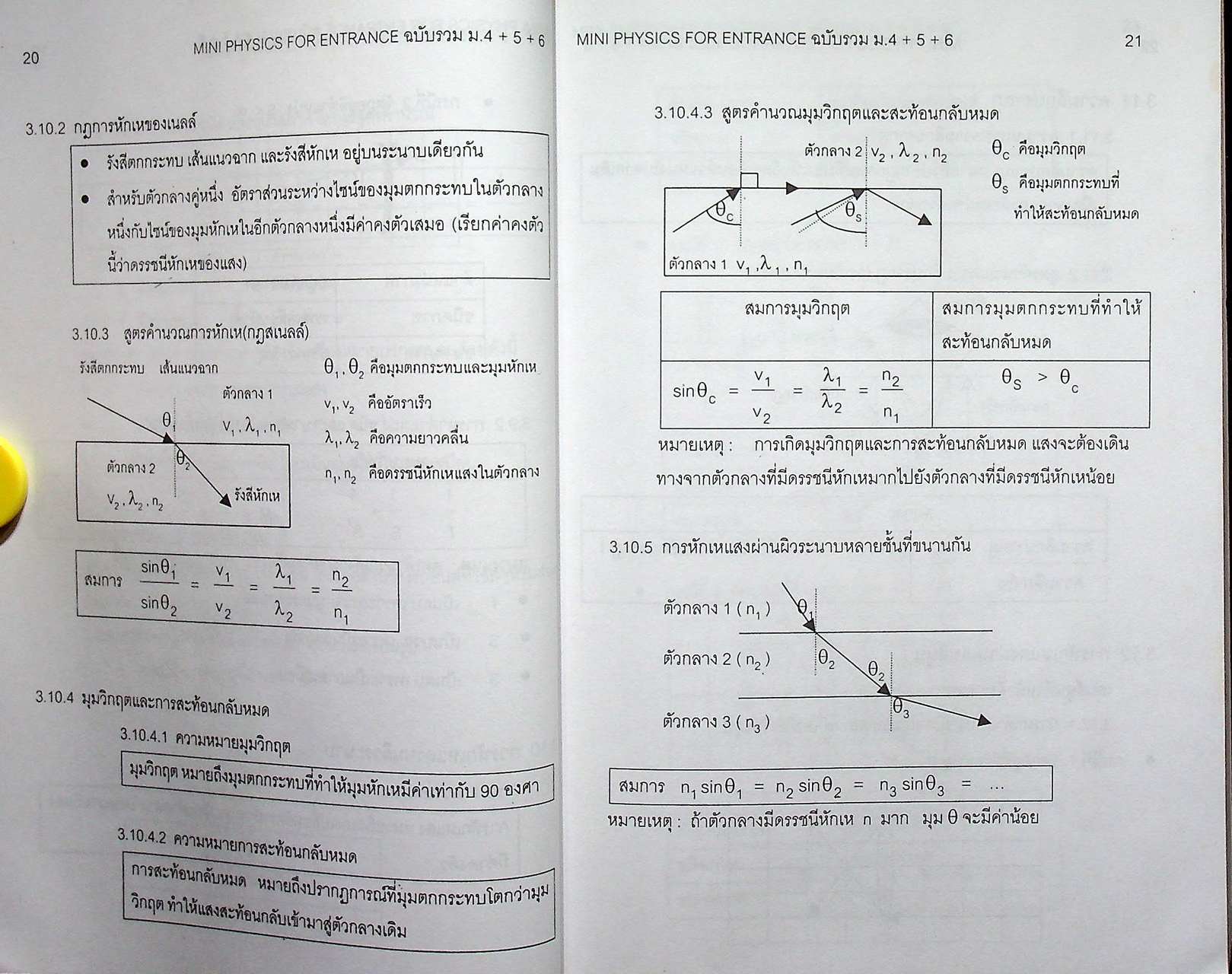 หัวใจฟิสิกส์ ที่ต้องรู้ก่อนสอบเอนทรานซ์ และ ม .4-5-6 MINI PHYSICS 4-5-6 FOR ENTRANCE รวมกฏ สูตร นิยาม หลักฟิสิกส์ ม.4.5.6. ทั้งทฤษฏีและคํานวณ