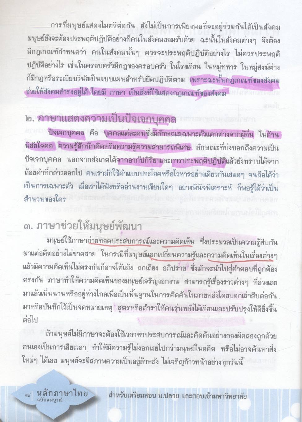 หลักภาษาไทย ม.๔-๕-๖ (ฉบับสมบูรณ์) สำหรับเตรียมสอบ ม.ปลาย และสอบเข้ามหาวิทยาลัย
