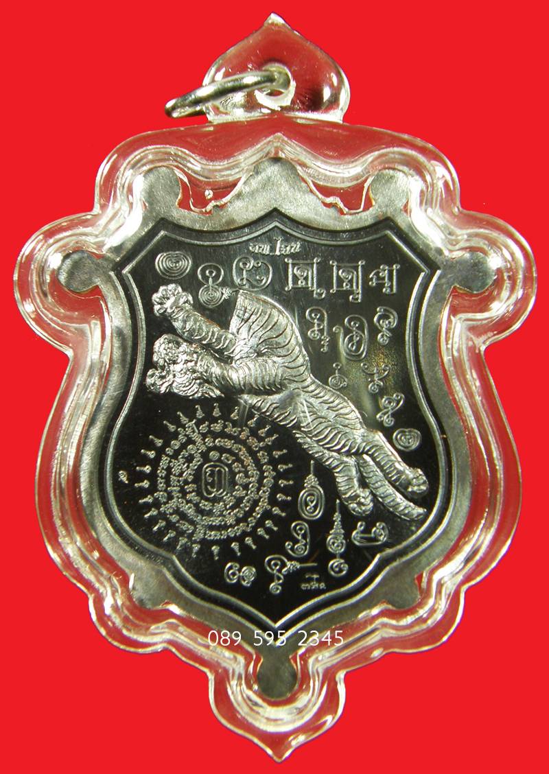 เหรียญพญาเสือ สมิงเหนือดวง หลวงพ่อไฉน ฉนฺทสาโร เนื้อทองแดง เลข 9