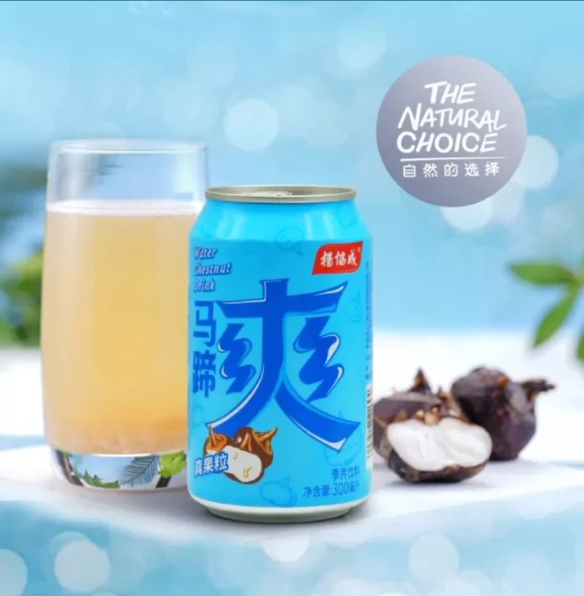 น้ำแห้วไต้หวัน ผสมเนื้อแห้วกระป๋อง 300ml