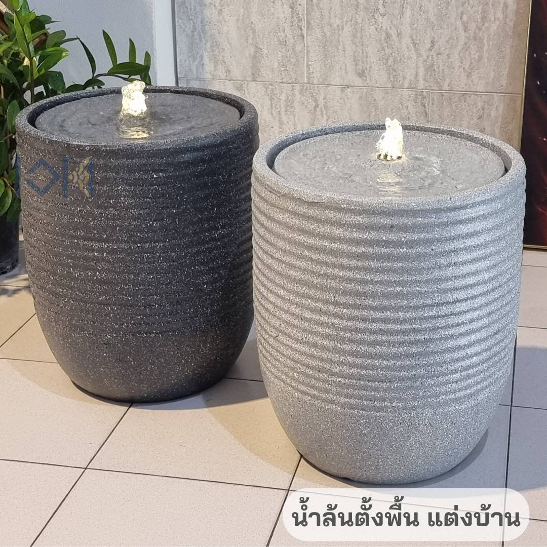 น้ำพุน้ำล้นตั้งพื้น รุ่นทรงกลมสูงโมเดิร์น2591 มี4สี น้ำพุล้นแต่งบ้านเสริมฮวงจุ้ย น้ำพุแต่งสวนสวน