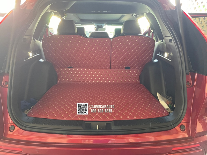 พรมปูพื้นรถยนต์ Honda CR-V 2023 G6 สีแดงไวน์ เต็มคัน