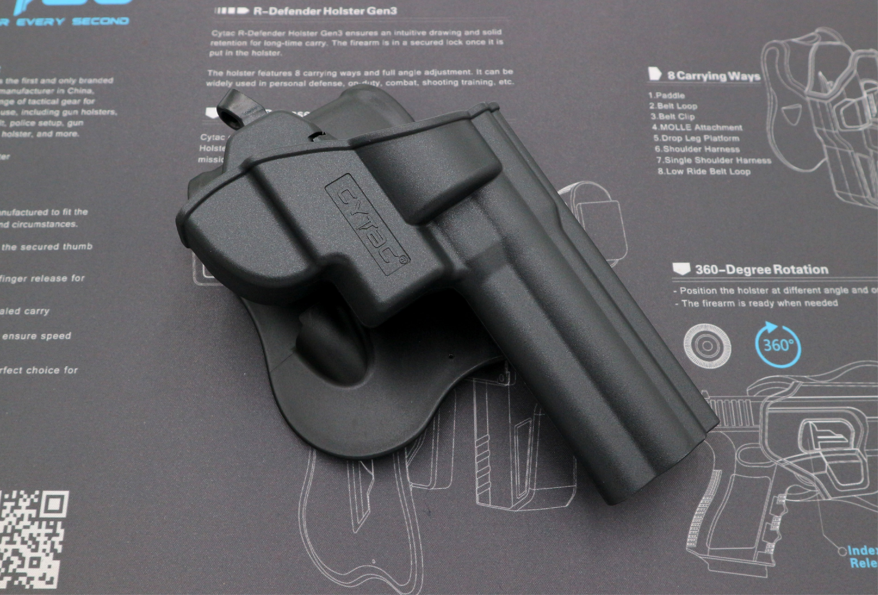 🇹🇭 711 ไทยแลนด์ แทคติคอล ซองพกนอก ปลดล็อคนิ้วโป้ง รุ่น Taurus 82S ( ลูกโม่ )