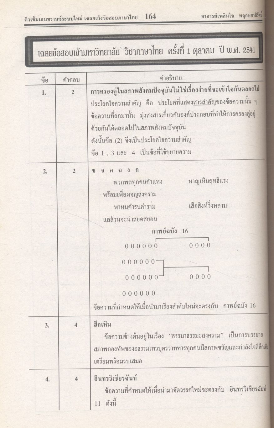 ติวเข้มเอนทรานซ์ระบบใหม่ เฉลย-เก็งข้อสอบภาษาไทย พ.ศ.2541-ปัจจุบัน
